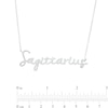 Thumbnail Image 3 of 1/6 CT. T.W. Diamond &quot;Sagittarius&quot; Script Necklace in Sterling Silver