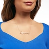 Thumbnail Image 2 of 1/6 CT. T.W. Diamond &quot;Sagittarius&quot; Script Necklace in Sterling Silver with 14K Gold Plate