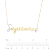 Thumbnail Image 3 of 1/6 CT. T.W. Diamond &quot;Sagittarius&quot; Script Necklace in Sterling Silver with 14K Gold Plate