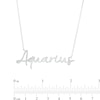 Thumbnail Image 3 of 1/6 CT. T.W. Diamond &quot;Aquarius&quot; Script Necklace in Sterling Silver