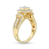 Thumbnail Image 3 of 1 CT. T.W. Quad Princess-Cut Diamond Square Frame Collar Engagement Ring in 10K Gold