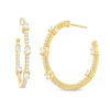 Thumbnail Image 1 of 1 CT. T.W. Diamond Alternating Inside-Out Hoop Earrings in 10K Gold