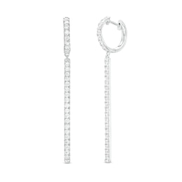 1-1/3 CT. T.W. Diamond Vertical Drop Earrings in 10K White Gold