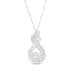 Thumbnail Image 0 of 3/4 CT. T.W. Multi-Diamond Double Loop Pendant in 10K White Gold