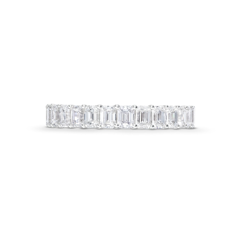 Main Image 4 of 1-1/4 CT. T.W. Certified Emerald-Cut Diamond Band in 14K White Gold (I/SI2)