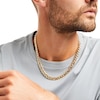 Thumbnail Image 1 of Oro Diamante™ Diamond-Cut 8.2mm Cuban Curb Chain Necklace in Hollow 14K Two-Tone Gold – 20"