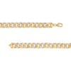 Thumbnail Image 2 of Oro Diamante™ Diamond-Cut 8.2mm Cuban Curb Chain Necklace in Hollow 14K Two-Tone Gold – 20"