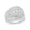 Thumbnail Image 1 of 3 CT. T.W. Certified Lab-Created Diamond Multi-Row Ring in 10K White Gold (F/SI2)