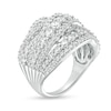 Thumbnail Image 3 of 3 CT. T.W. Certified Lab-Created Diamond Multi-Row Ring in 10K White Gold (F/SI2)