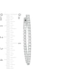 Thumbnail Image 3 of 3 CT. T.W. Certified Lab-Created Diamond Pointed Hoop Earrings in 10K White Gold (F/SI2)