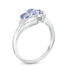 Thumbnail Image 3 of Oval Tanzanite and Diamond Accent Swirl Pendant, Ring and Stud Earrings Set in Sterling Silver