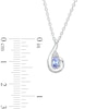 Thumbnail Image 4 of Oval Tanzanite and Diamond Accent Swirl Pendant, Ring and Stud Earrings Set in Sterling Silver