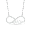 Thumbnail Image 1 of 1/10 CT. T.W. Diamond &quot;Mom&quot; Infinity Loop Necklace in Sterling Silver