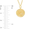 Thumbnail Image 3 of White Lab-Created Sapphire Leo Constellation Disc Necklace in Sterling Silver with 18K Gold Plate