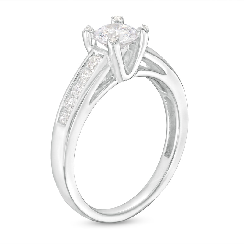 Main Image 3 of 1 CT. T.W. Certified Lab-Created Diamond Engagement Ring in 14K White Gold (F/VS2)