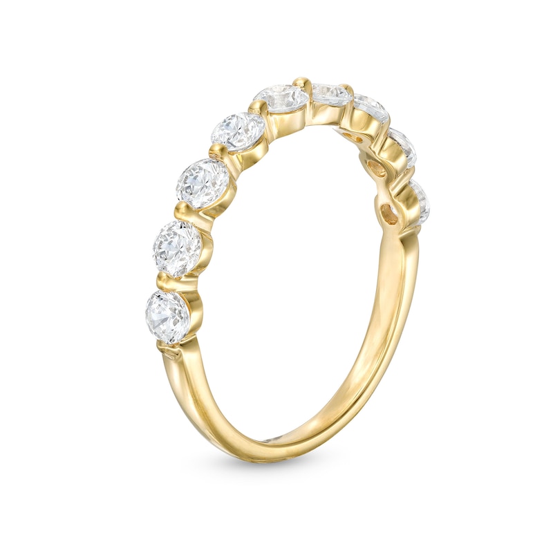 Main Image 3 of 1 CT. T.W. Diamond Nine Stone Band in 14K Gold (I/I2)