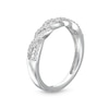 Thumbnail Image 3 of 1/4 CT. T.W. Diamond Edge Cascading Waves Band in 10K White Gold