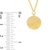 Thumbnail Image 4 of White Lab-Created Sapphire Libra Constellation Disc Necklace in Sterling Silver with 18K Gold Plate