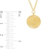 Thumbnail Image 4 of White Lab-Created Sapphire Aries Constellation Disc Necklace in Sterling Silver with 18K Gold Plate