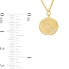 Thumbnail Image 4 of White Lab-Created Sapphire Taurus Constellation Disc Necklace in Sterling Silver with 18K Gold Plate