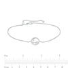 Thumbnail Image 3 of White Lab-Created Sapphire Pisces Constellation Anklet in Sterling Silver - 10&quot;