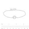 Thumbnail Image 3 of White Lab-Created Sapphire Sagittarius Constellation Anklet in Sterling Silver - 10&quot;