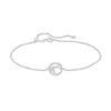 Thumbnail Image 1 of White Lab-Created Sapphire Aquarius Constellation Anklet in Sterling Silver - 10&quot;