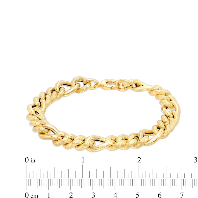 7.6mm Chunky Link Chain Bracelet with Heart Charm