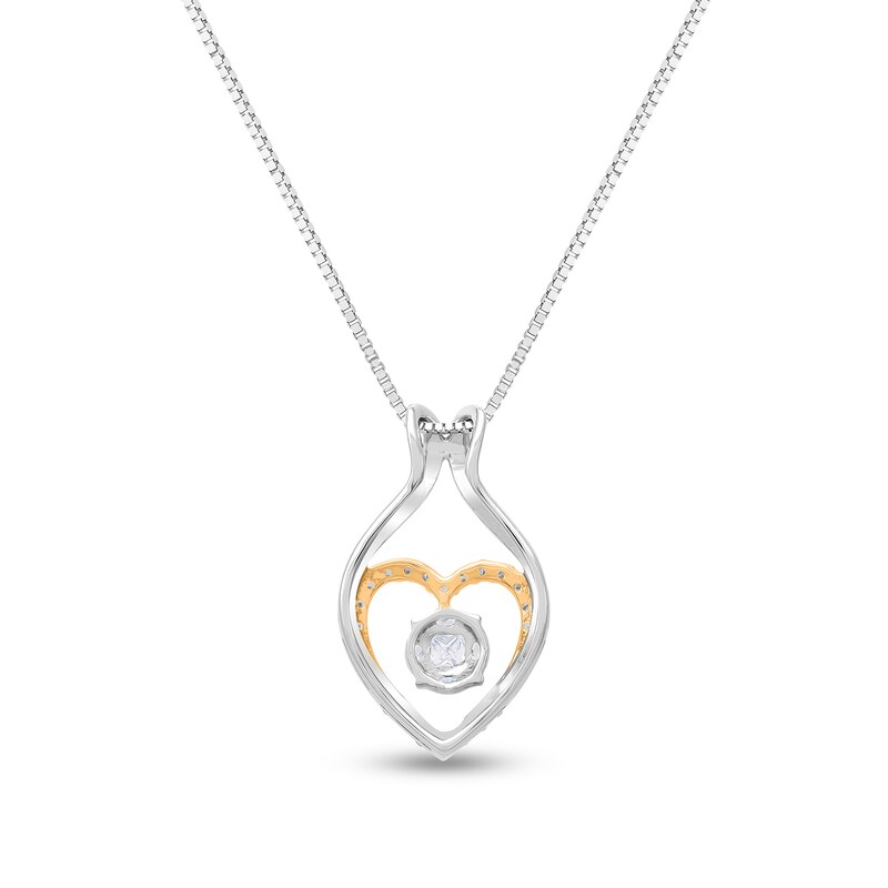 1/3 Ct. T.W. Composite Diamond Broken Heart Necklace Charm