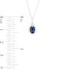 Thumbnail Image 2 of Oval Blue Sapphire and White Lab-Created Sapphire Frame Pendant in 10K White Gold