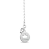 Thumbnail Image 1 of Enchanted Disney Belle 1/10 CT. T.W. Diamond "LOVE" Rose Necklace in Sterling Silver and 10K Rose Gold