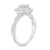 Thumbnail Image 3 of 1 CT. T.W. Certified Princess-Cut Lab-Created Diamond Double Frame Engagement Ring in 10K White Gold (F/SI2)