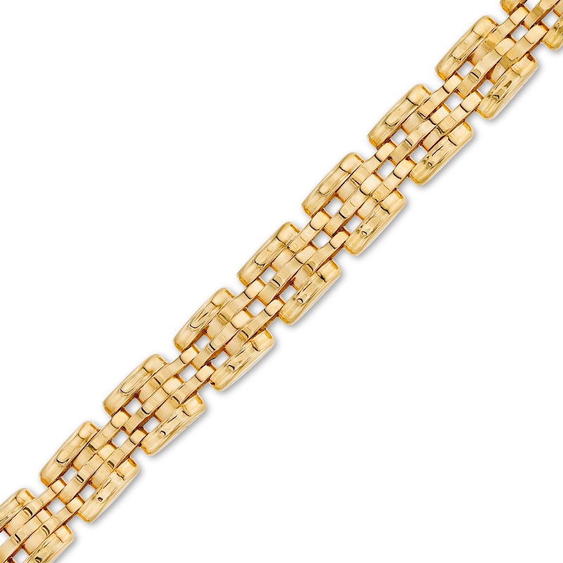 Men's 6.5mm Link Chain Bracelet in Hollow 10K Gold – 8.5"