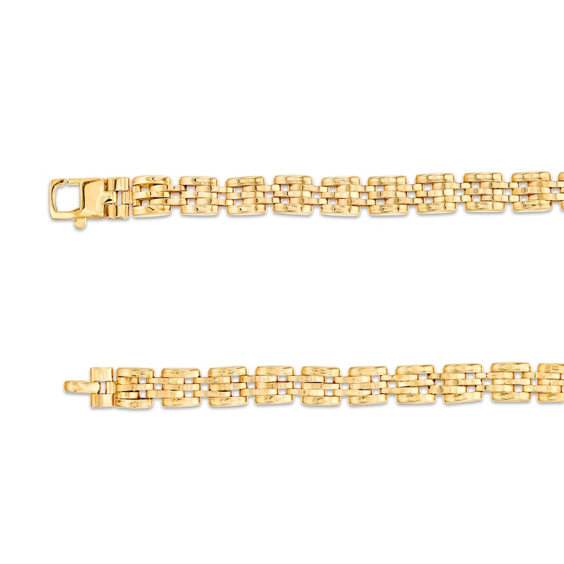 Men's 6.5mm Link Chain Bracelet in Hollow 10K Gold – 8.5"