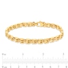 Thumbnail Image 4 of Men's 6.5mm Link Chain Bracelet in Hollow 10K Gold – 8.5&quot;