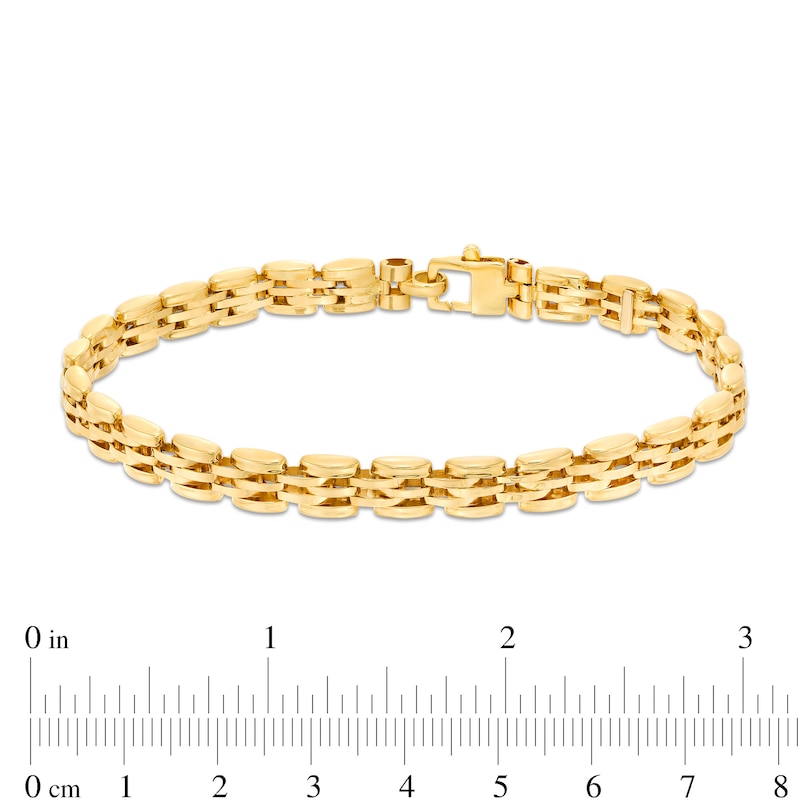 Gold Initial and Heart Flex Bracelet 18K Yellow / 6.5