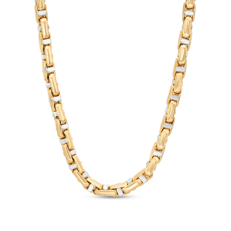 Main Image 1 of Men's 5.0mm Link Chain Necklace in Hollow 10K Gold – 22&quot;