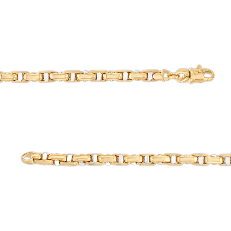 Main Image 3 of Men's 5.0mm Link Chain Necklace in Hollow 10K Gold – 22&quot;