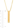 Thumbnail Image 3 of Men's Vertical Bar Pendant in 10K Gold - 24&quot;