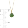 Thumbnail Image 2 of 8.0mm Jade Ball Pendant in 14K Gold