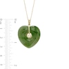 Thumbnail Image 2 of 25.0mm Jade Heart Pendant in 14K Gold