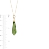 Thumbnail Image 2 of Jade and 1/15 CT. T.W. Diamond Obelisk Teardrop Pendant in 14K Gold