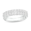 Thumbnail Image 1 of 1 CT. T.W. Certified Lab-Created Diamond Double Row Anniversary Band in 14K White Gold (F/VS2)