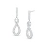 Thumbnail Image 1 of 5/8 CT. T.W. Certified Lab-Created Diamond Graduated Infinity Loop Drop Earrings in 14K White Gold (F/SI2)