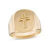 Thumbnail Image 1 of Men's Raised Cross Signet Ring in 10K Gold