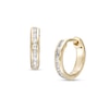 Thumbnail Image 1 of Men's 1/4 CT. T.W. Diamond Huggie Hoop Earrings in 10K Gold