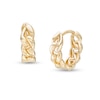 Thumbnail Image 0 of Men's Curb Design Huggie Hoop Earrings in 10K Gold