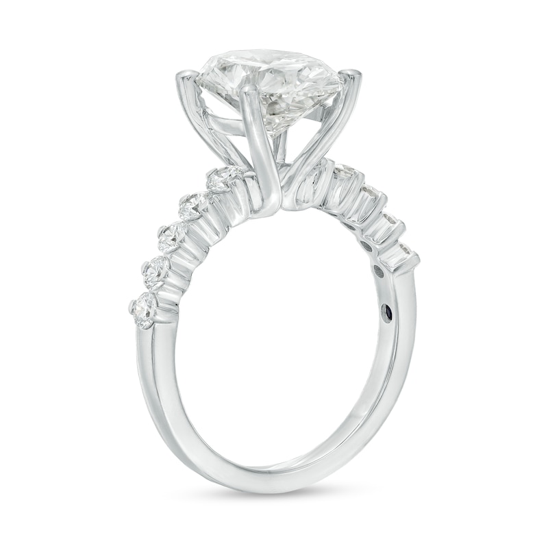 Main Image 3 of TRUE Lab-Created Diamonds by Vera Wang Love 3-1/2 CT. T.W. Oval-Shaped Engagement Ring in 14K White Gold (F/VS2)