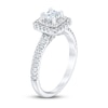 Thumbnail Image 2 of Royal Asscher® 1 CT. T.W. Diamond Double Frame Engagement Ring in 14K White Gold