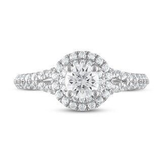 Royal Asscher® 1 CT. T.W. Diamond Double Frame Engagement Ring in 14K ...